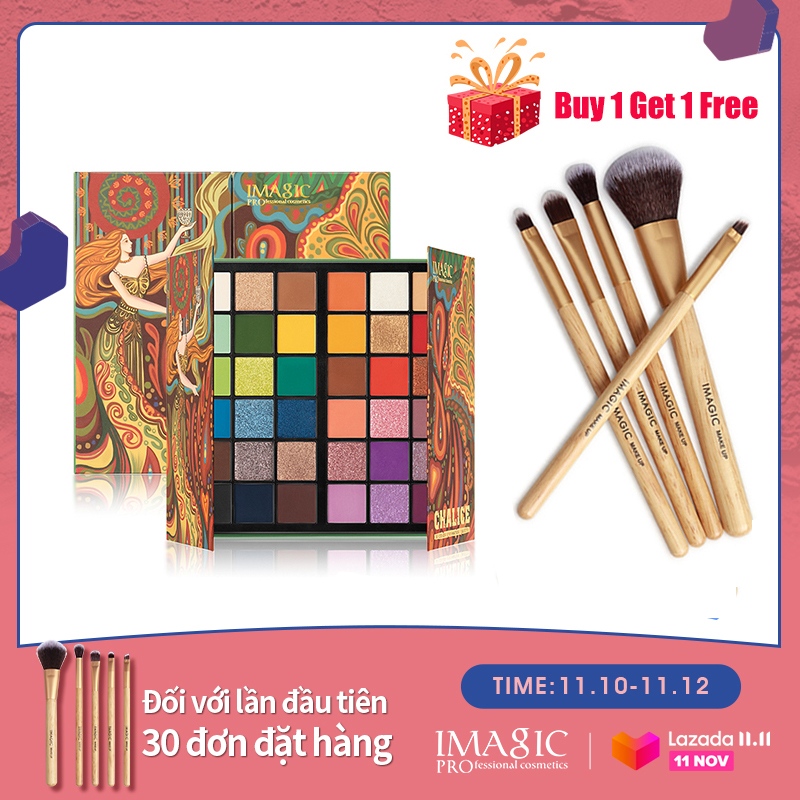 IMAGIC 36 Màu Eyeshadow Matte Shimmer Pearlescent Cầu Vồng Holy Grail Eye Palette