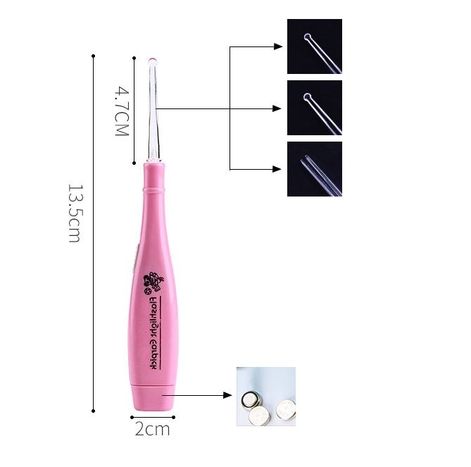 Dụng cụ lấy ráy tai có đèn 3 trong 1 soi ngoáy tai có đèn cho cả trẻ nhỏ và người lớn kèm 3 đầu nhíp.