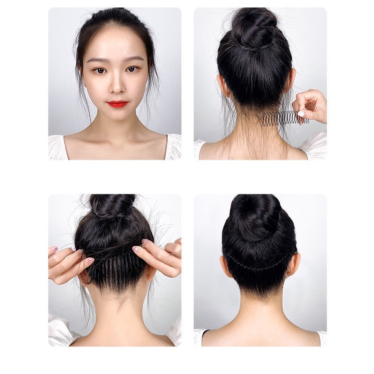 Cài tóc nhựa dẻo màu đen nhiều size
