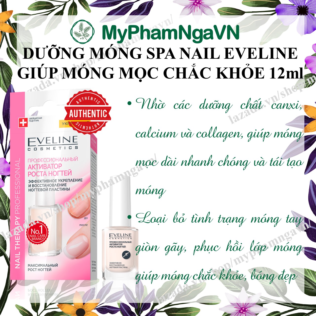 DƯỠNG MÓNG SPA NAIL EVELINE GIÚP MÓNG MỌC CHẮC KHỎE 12ml