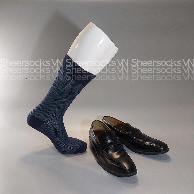 Tất cotton họa tiết Chevron