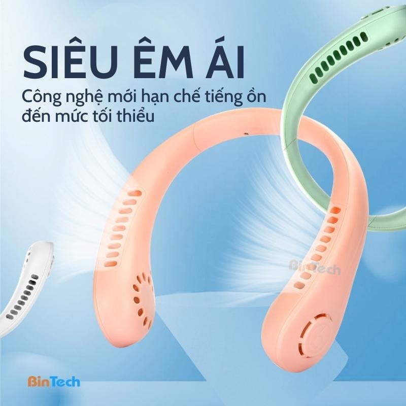 quạt đeo cổ đa năng, quạt mini 3 tốc độ, quạt đeo cổ usb