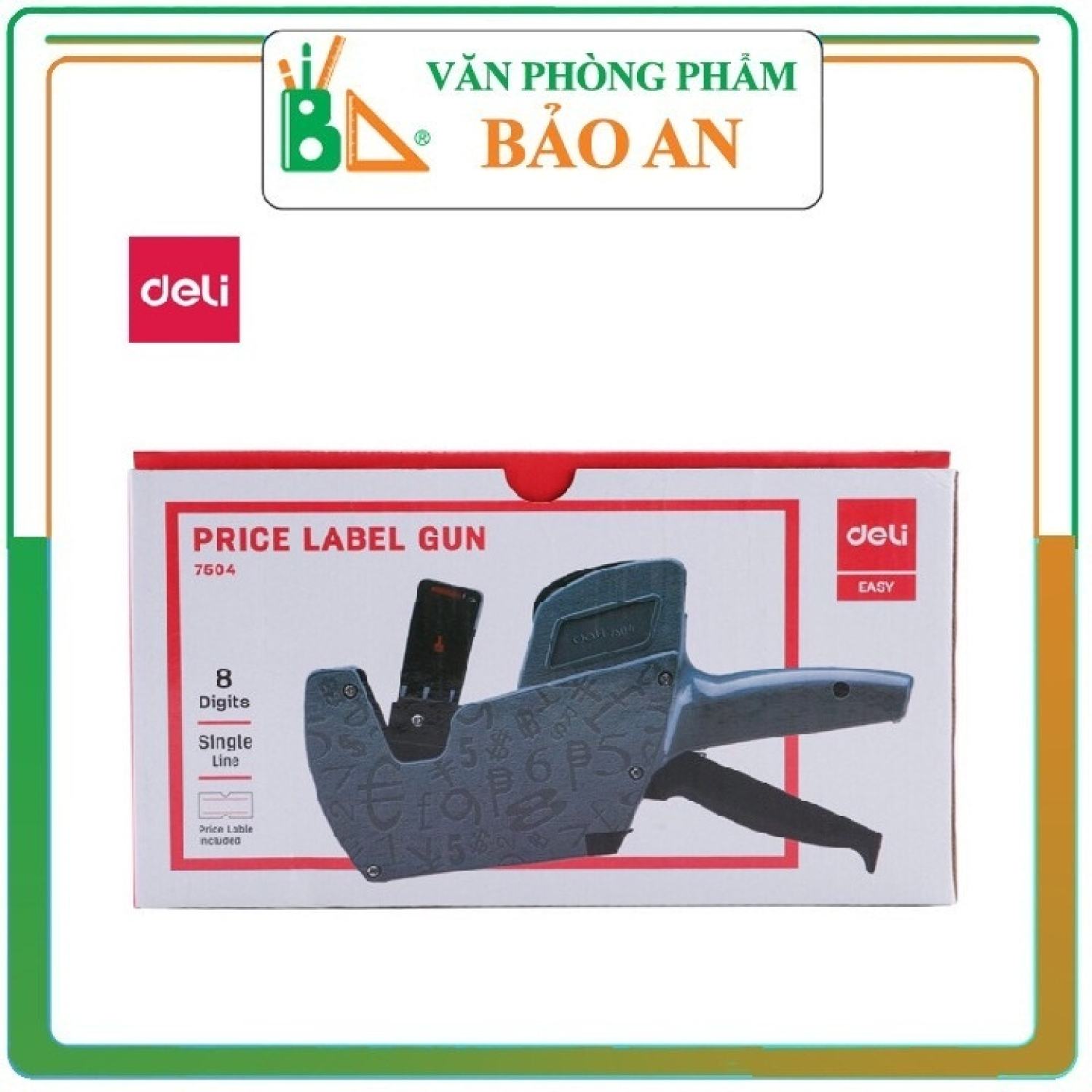 Máy bắn giá 6 số deli 7504 - văn phòng phẩm bảo an