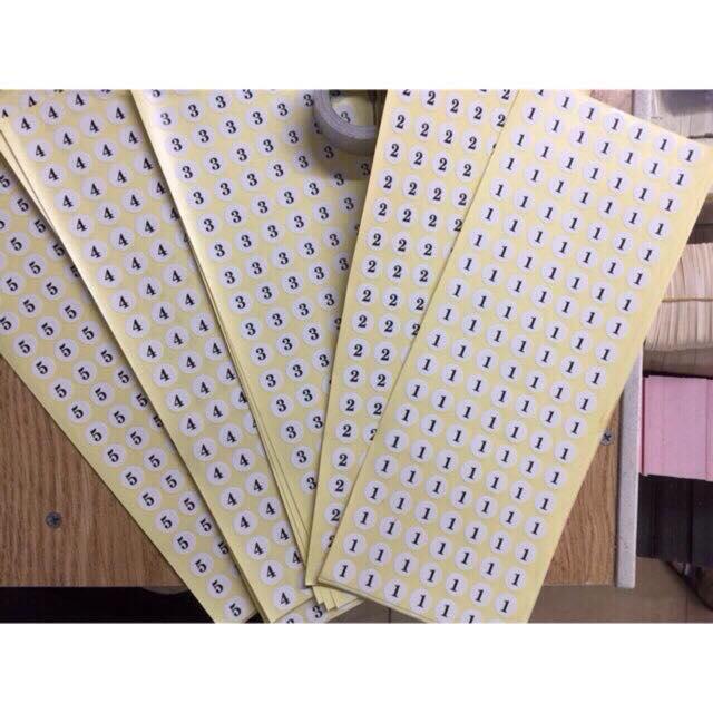 Tệp 140 miếng Decal dán size, size số dán mác quần áo
