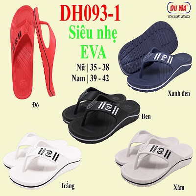 ̣̣(VNXK) Dép xỏ ngón Nam nữ DUWA, DH093-1, đế cao su non đúc nguyên khối siêu êm, siêu nhẹ, màu thời trang