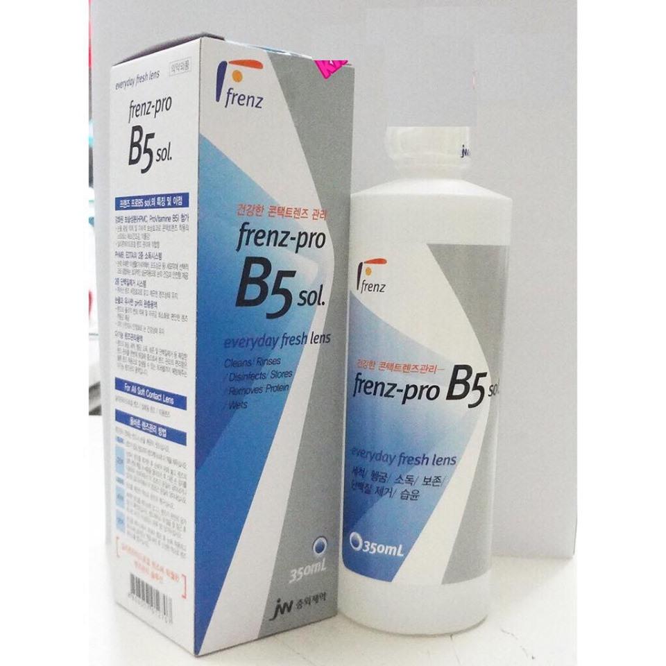 Nước ngâm B5 chai lớn 360ml, nước rửa kính áp tròng chuyên dụng Korea