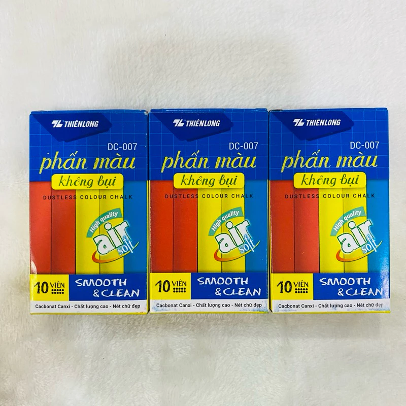 Combo 10 Hộp Phấn màu không bụi Thiên Long DC-007
