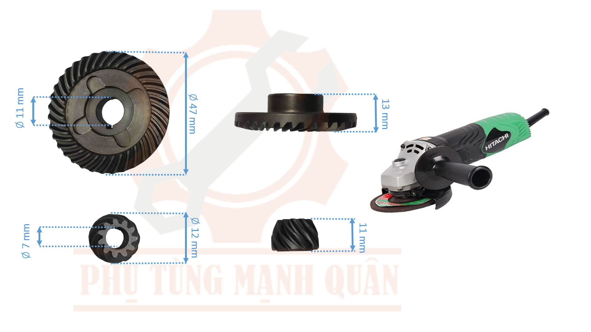 bánh răng/nhông mài 100mm Hitachi PD100