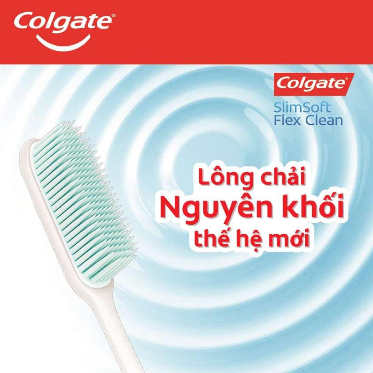 Combo 4 Bàn chải đánh răng Colgate SlimSoft Flex Clean THAN ĐEN