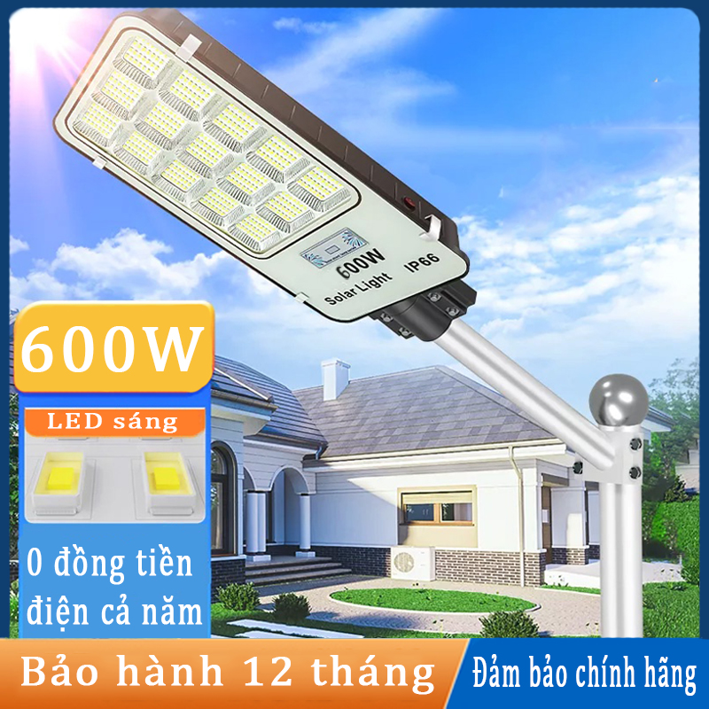 Đèn đường năng lượng mặt trời 200W 300W 600W tích hợp ngoài trời cảm ứng