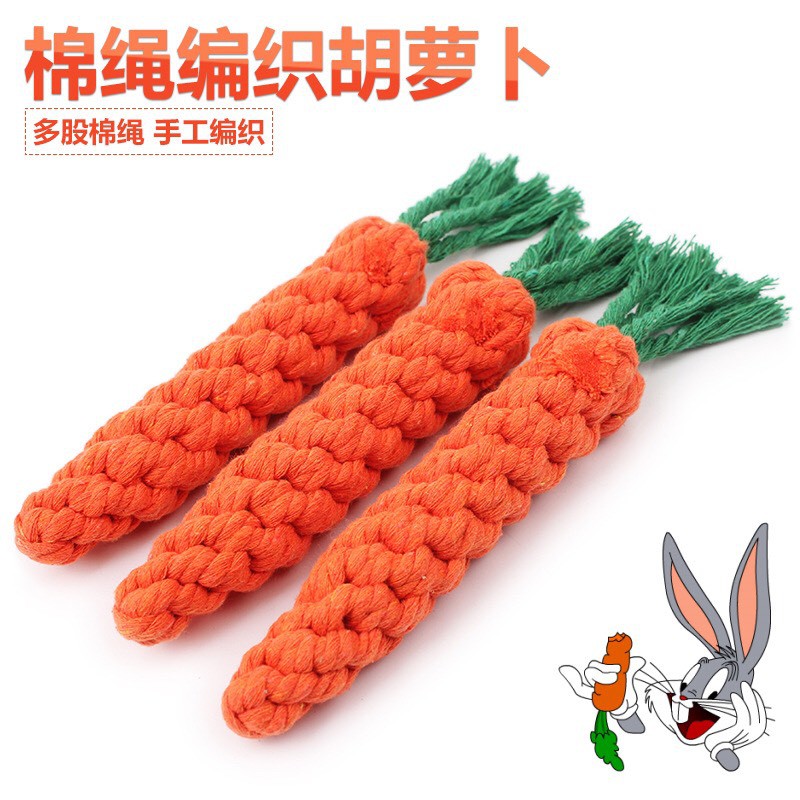 Đồ Chơi Gặm Cho Cún Hình Củ Cà Rốt - Tết Dây