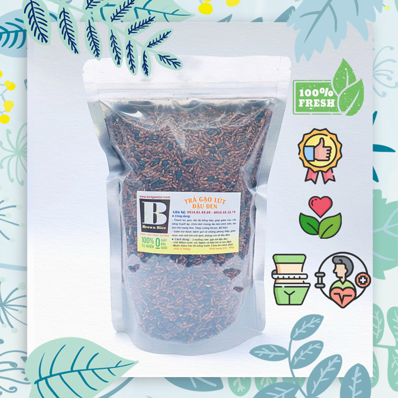 HCMTrà gạo lứt đậu đen xanh lòng Brown Rice  800gr