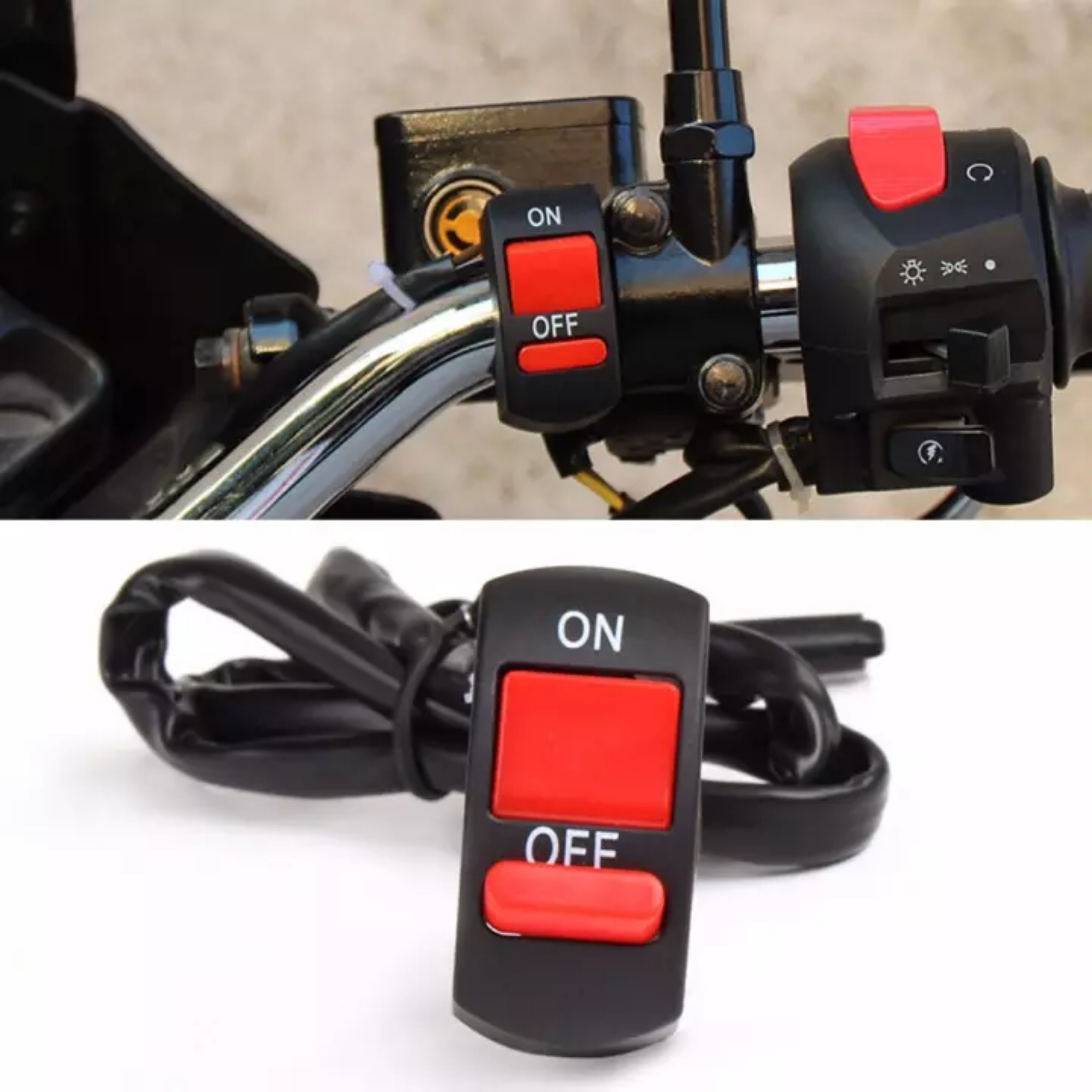 Cùm Công Tắc On Off Gắn Ghi Đông