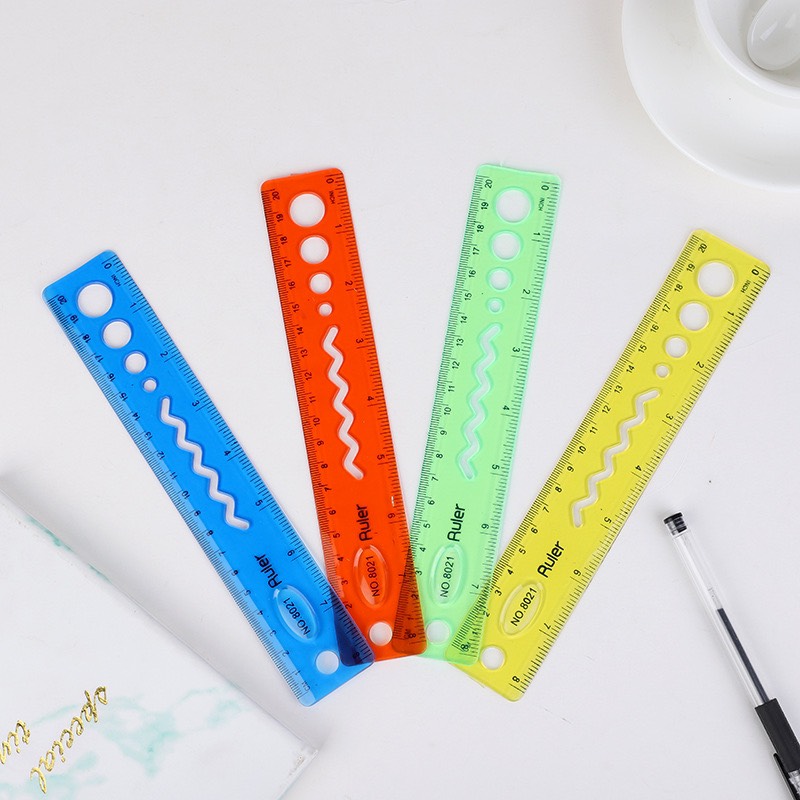 Thước kẻ dẻo Plex hình học 30cm nhiều màu