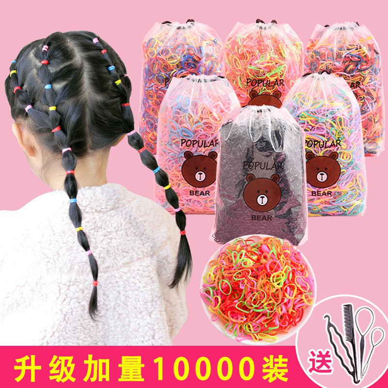Túi 4000 chiếc Chun Buộc Tóc Nhiều Màu Cho Bé