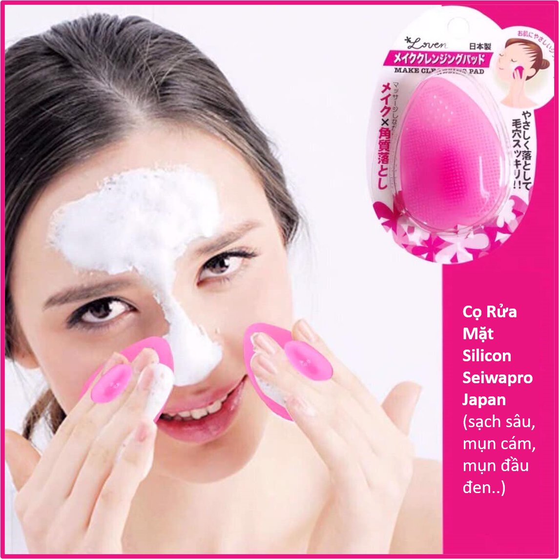 [HCM]Cọ Rửa Mặt Silicon Seiwapro Make Cleansing Pad Made in Japan
