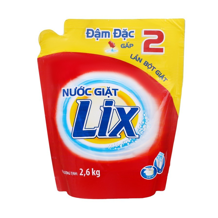 Nước giặt lix đậm đặc túi 2.6kg