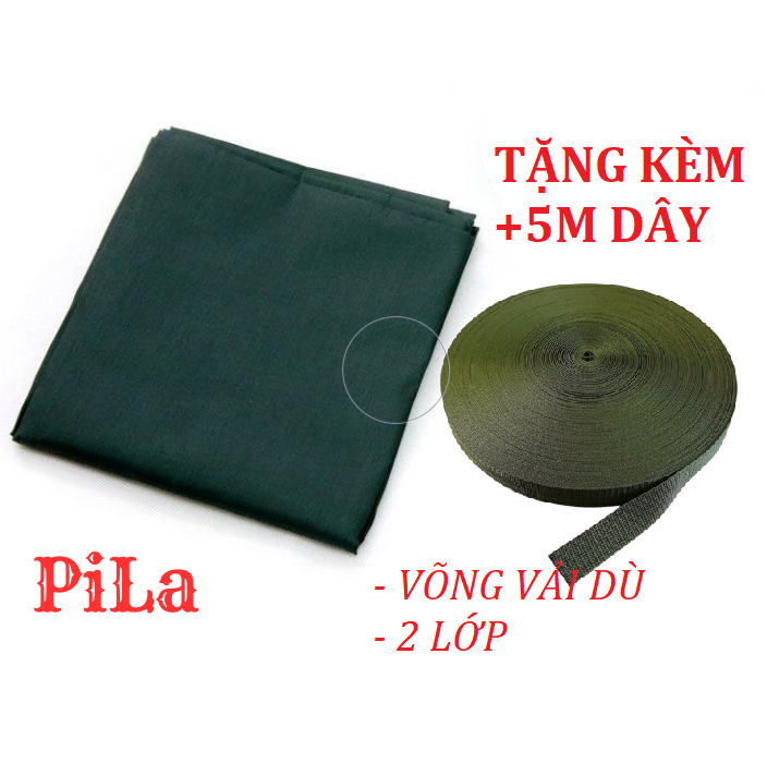 [HCM]Võng Dù Thái Lan 2 Lớp Kèm 5M Dây Dù