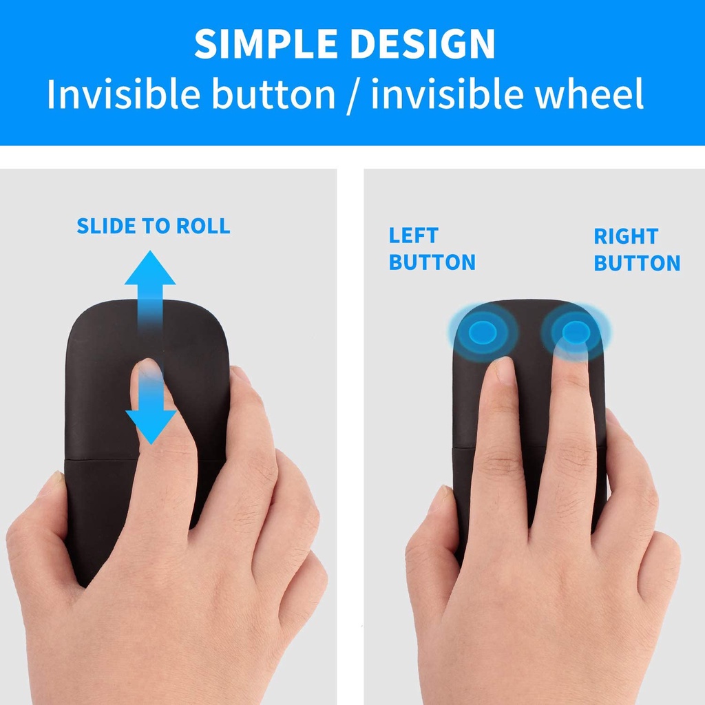 Wireless Foldable Arc Mouse for surface pro Folding Bluetooth Touch Mice