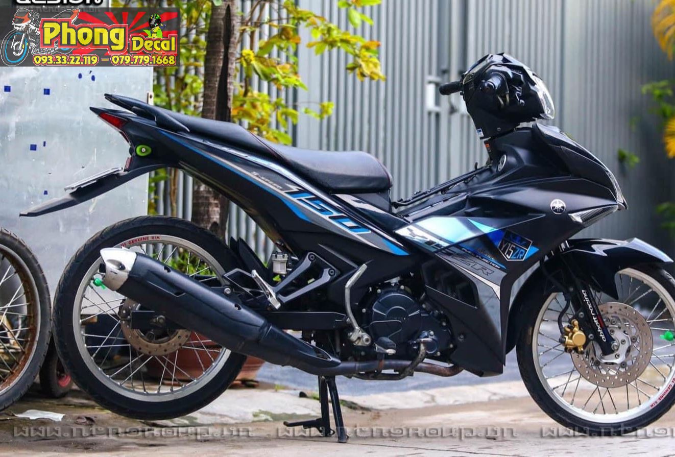 Tem rời ex 150 y15zr chất liệu crom sáng bóng - tặng logo - ver 10