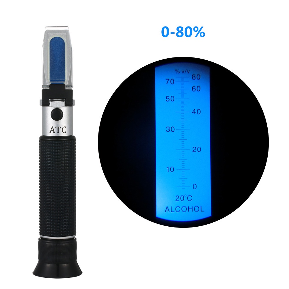 Khúc xạ kế đo nồng độ cồn 0-80 độ