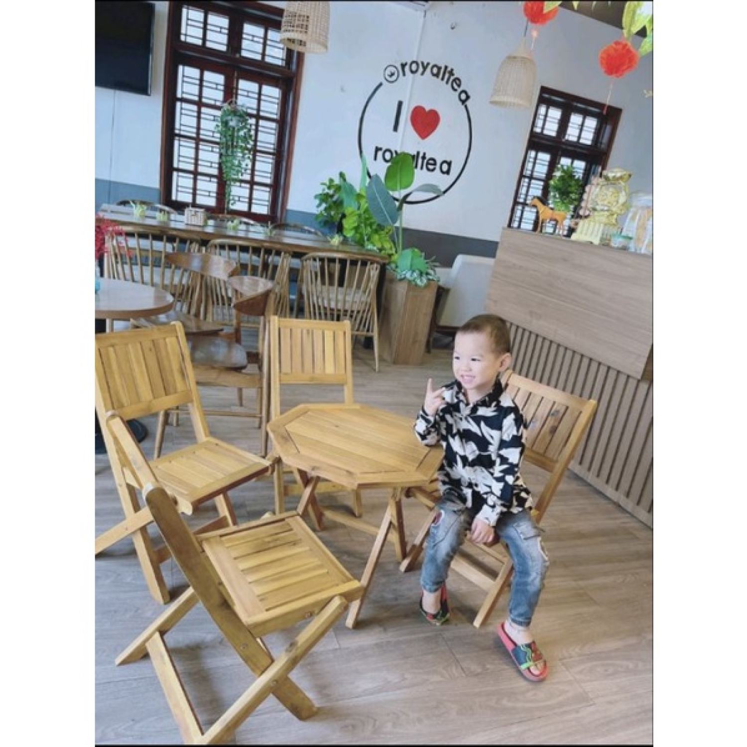 Bàn Gỗ Cafe loại 1(xếp gọn)