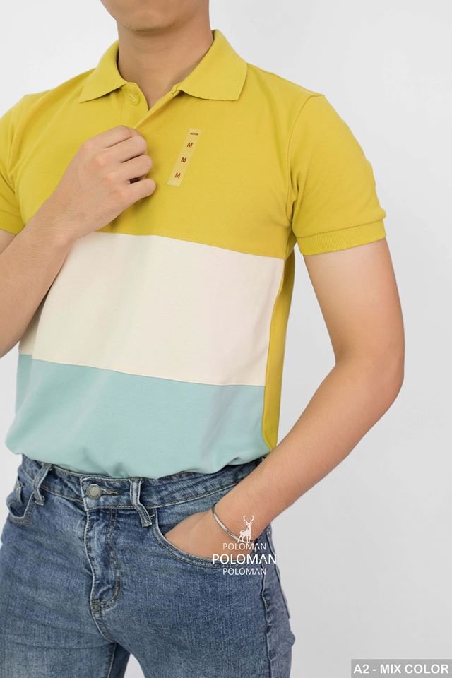 [HCM]ÁO THUN NAM CỔ BẺ MÀU SẮC CÁ TÍNH