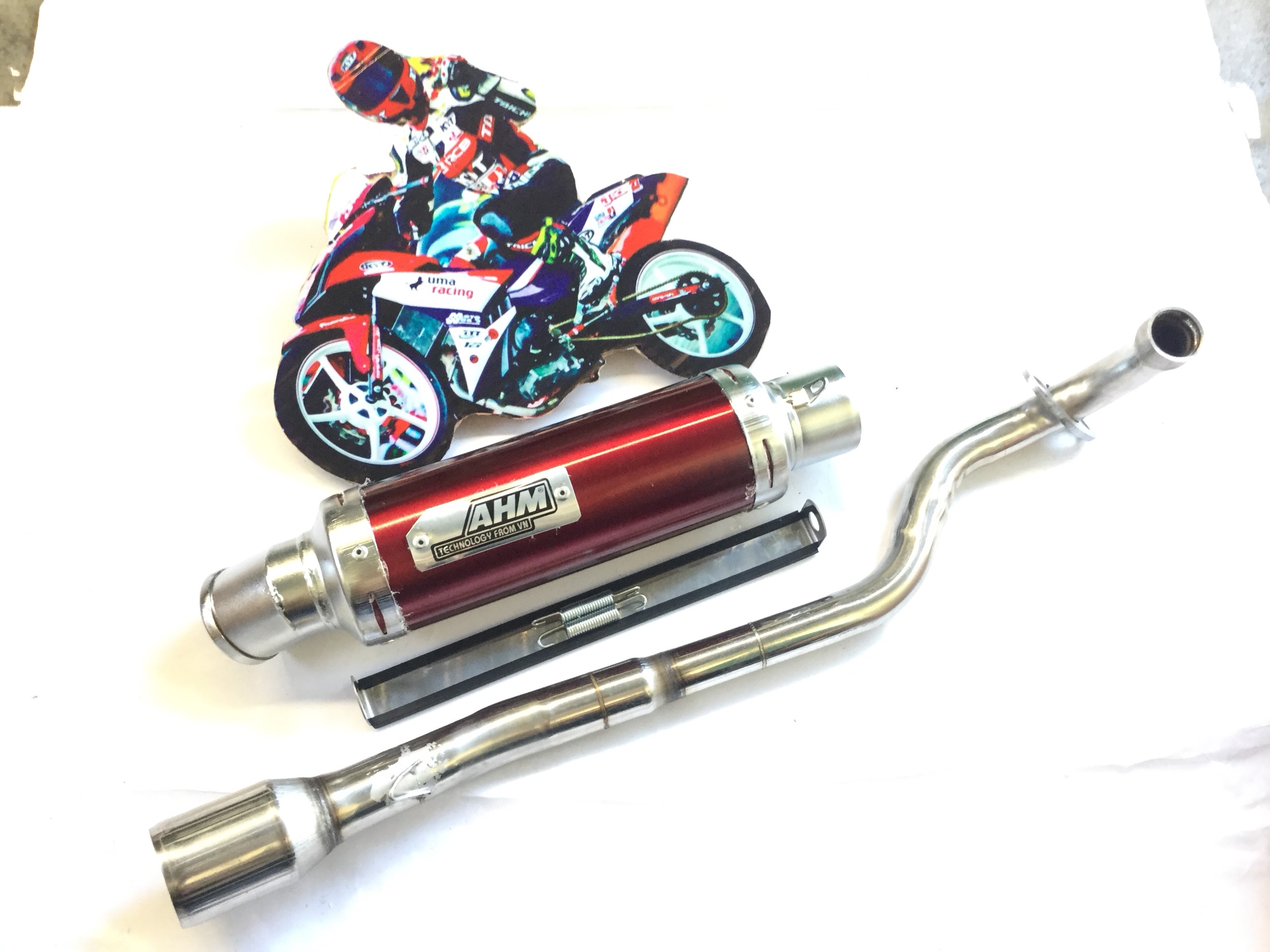 Pô độ ahm đỏ - Cổ Pô Lắp Wave 110 Nhật - RSX + Wave Black + Wave 2019