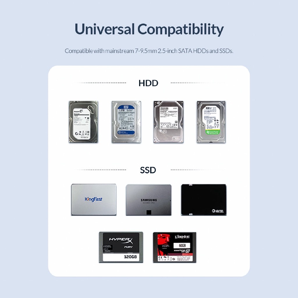 Box 2.5 Orico USB 3.0 5Gbps hỗ trợ HDD SSD 4TB