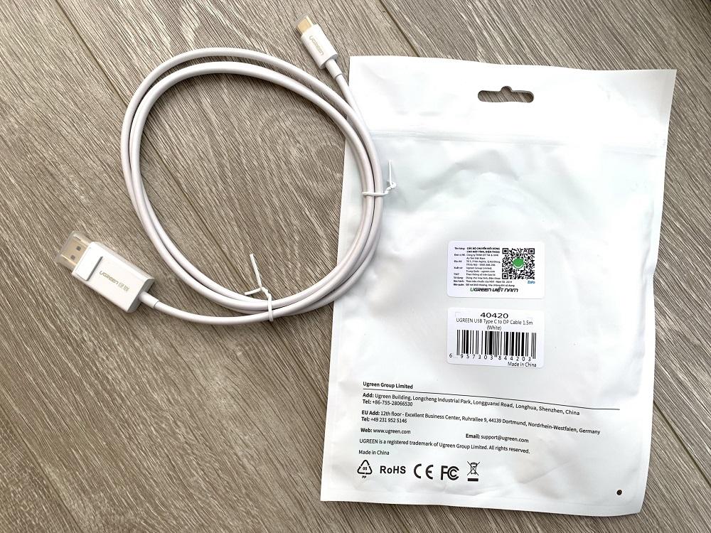 Cáp type-C ra Displayport dài 1,5m Ugreen 40420