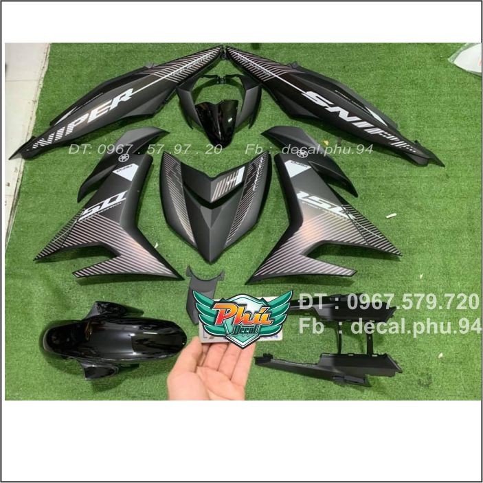 Tem rời Exciter 150 Sniper trắng đen nhám (X) - mẫu mã đa dạng - chi tiết sắc nét - nhận làm Tem rời theo yêu cầu