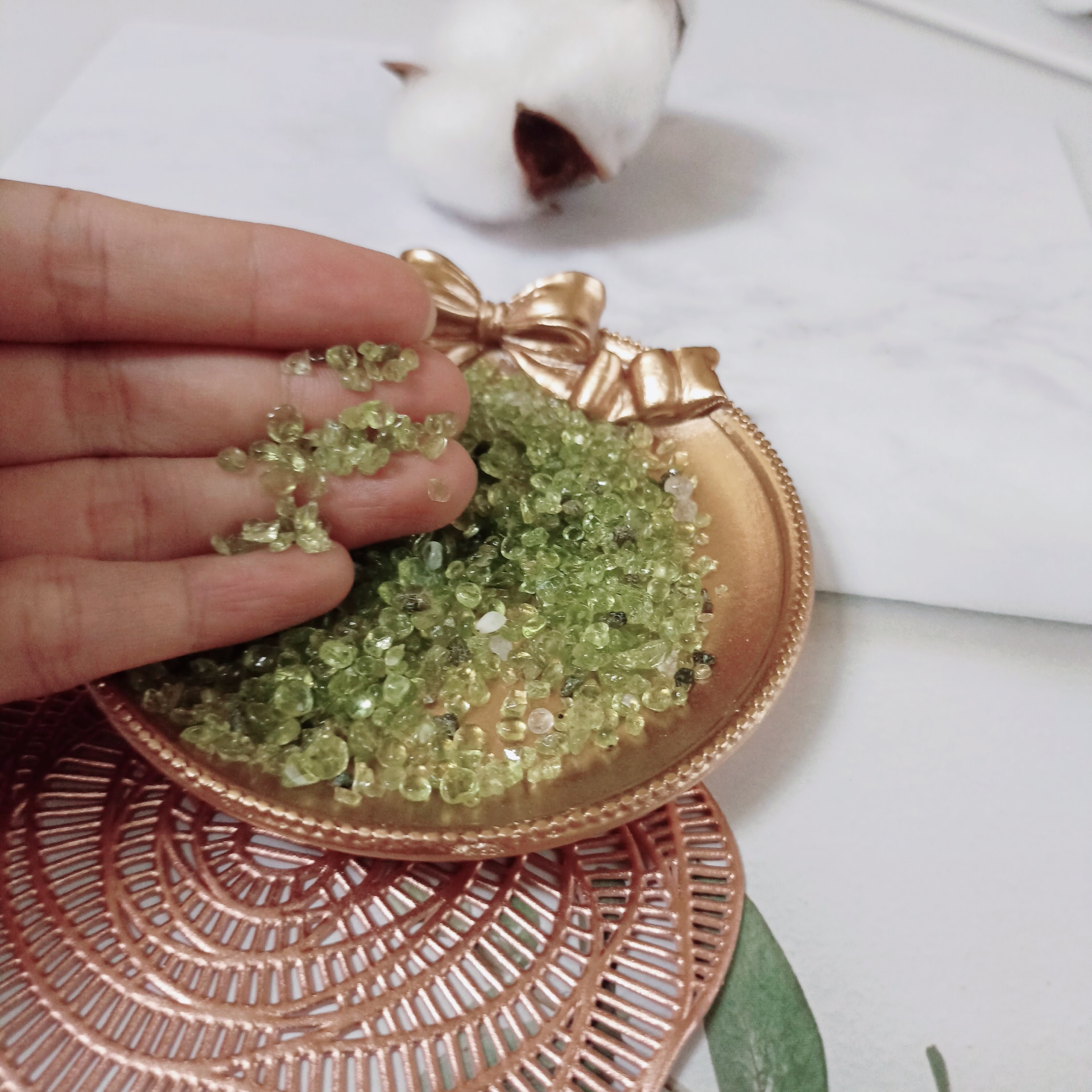 Đá Peridot nhuyễn đá thanh tẩy