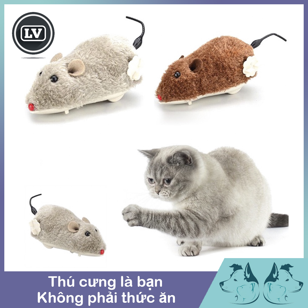 Đồ chơi cho chó mèo - Chuột chạy tự động bằng dây cót cho chó mèo