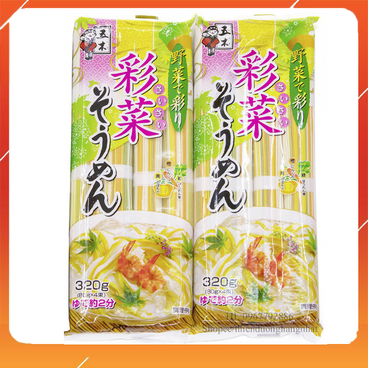 [HCM]Mì Somen rau củ ngũ sắc 320g (Date T1/2023)
