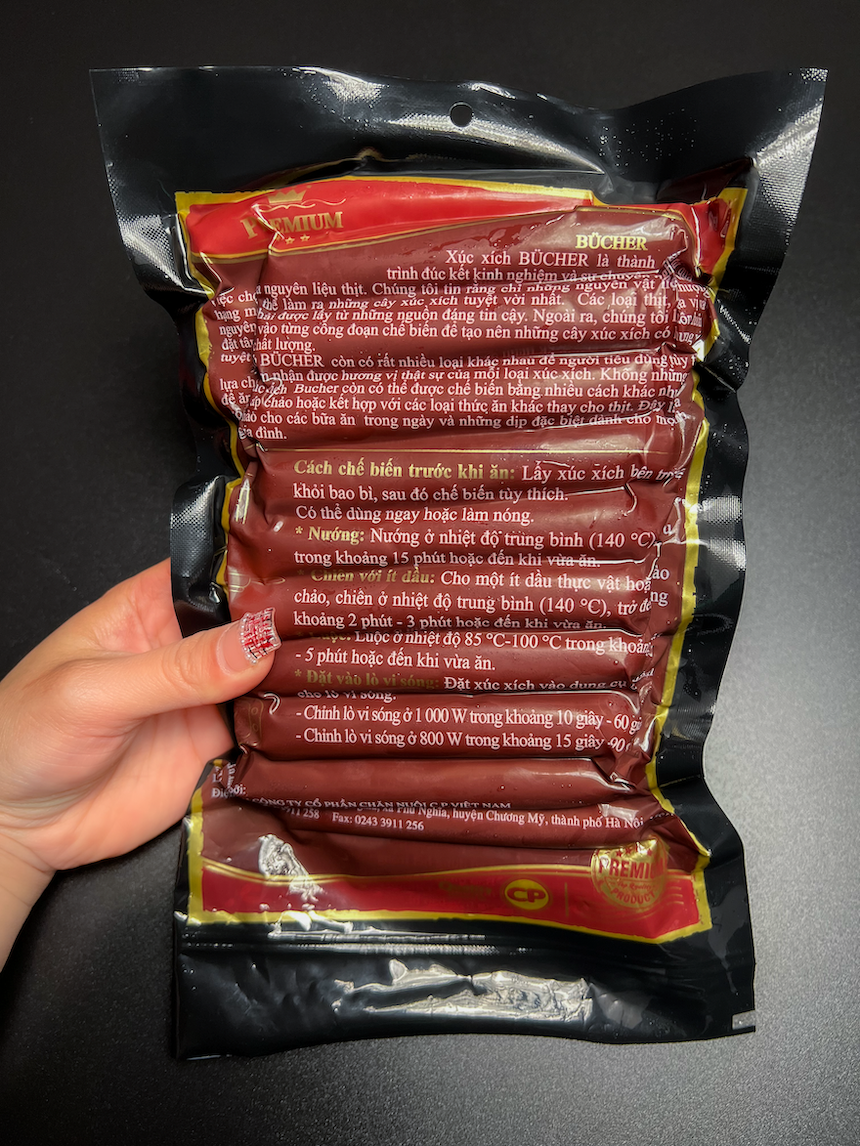 Xúc xích pháp 450g - xúc xích tươi cp