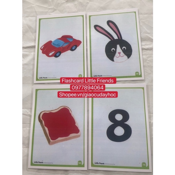 FLASHCARD LITTLE FRIENDS -76 thẻ ép plastic (khổ A5 )