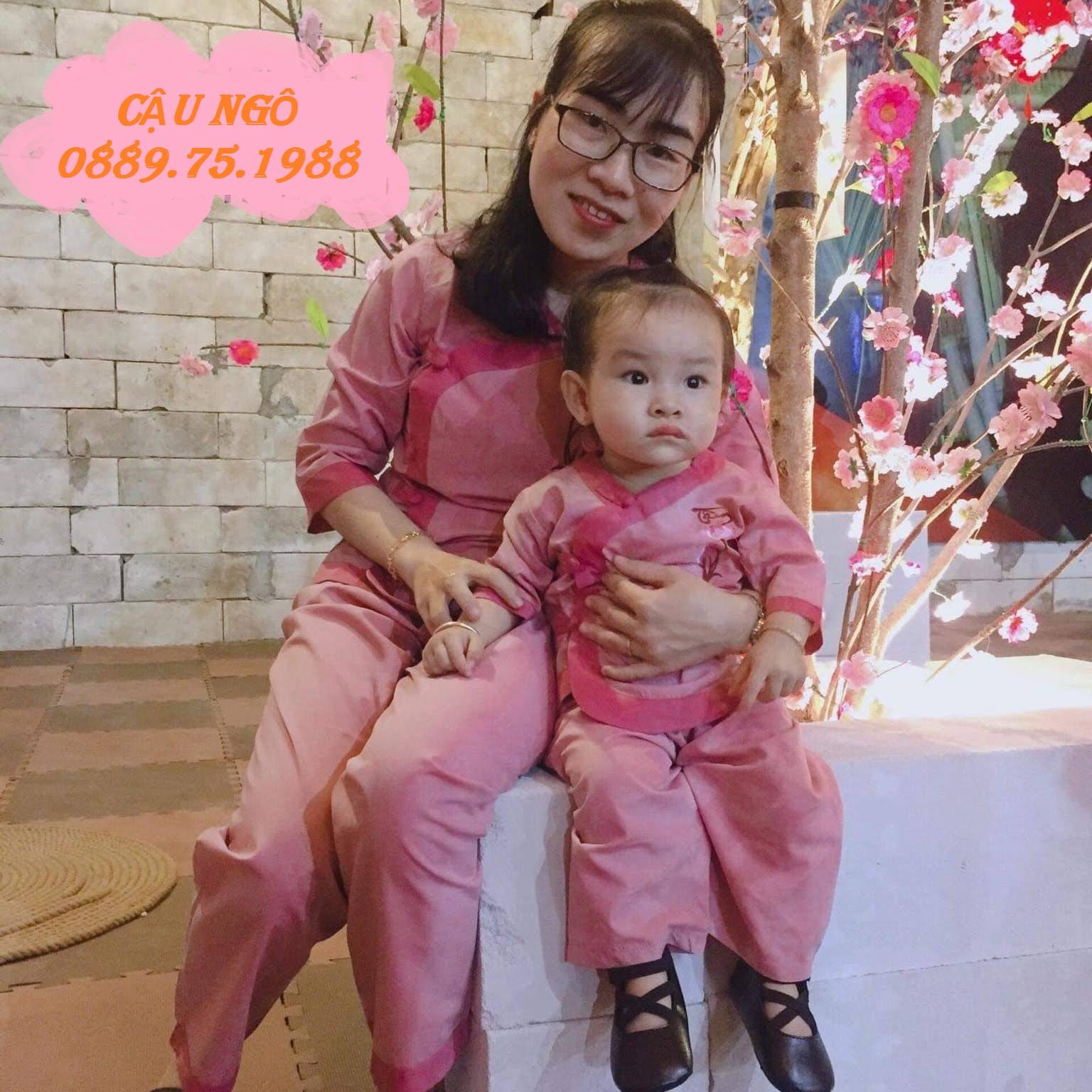 [HCM]Đồ lam đi chùa bé gái Mẫu Tim phối