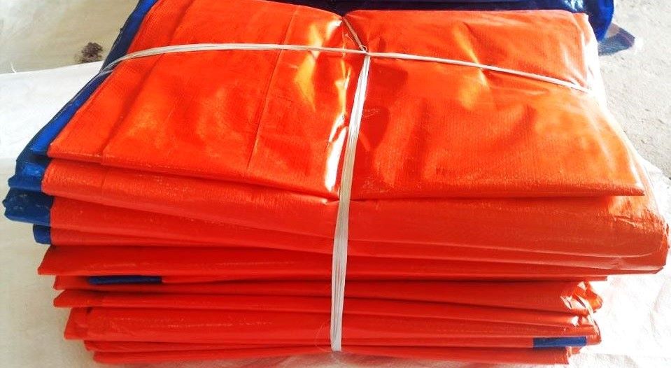 84m Vuông (rộng 6m x dài 14m) Bạt Nhựa 2 Da Xanh Cam khổ rộng 6m, Bạt Che Nắng Che Mưa Khổ Rộng 6M Giá Rẻ Npp.