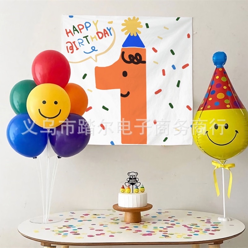 Phông nền in số tuổi trang trí sinh nhật - yori party