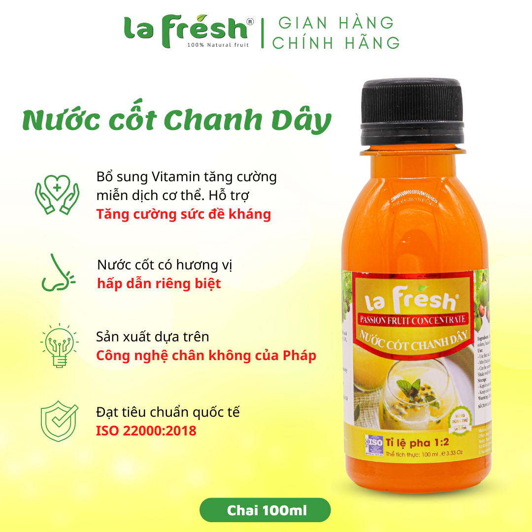 Nước cốt Chanh dây Lafresh chai 100ml