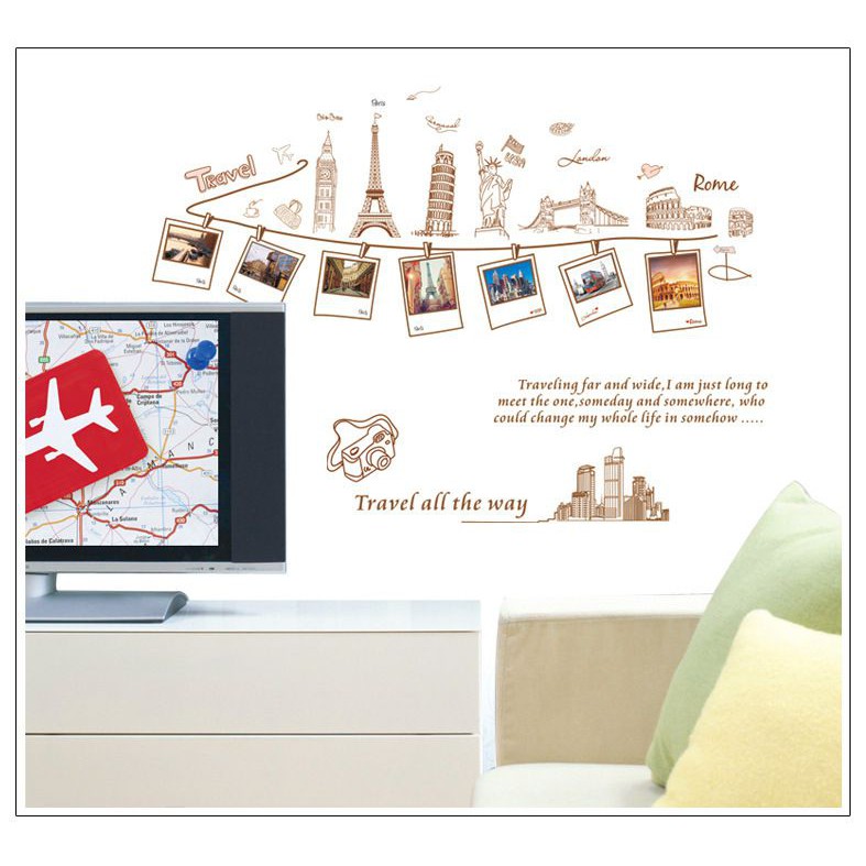 [HCM]Decal Dán Tường Treo Ảnh Du Lịch Dkn041