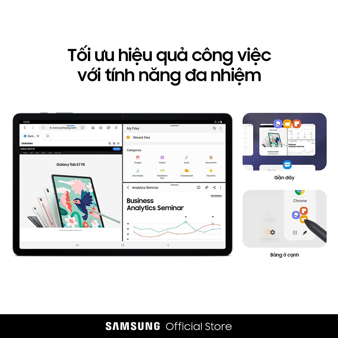 Máy tính bảng Samsung Galaxy Tab S7 FE Wi-Fi 64GB - Hàng Chính Hãng