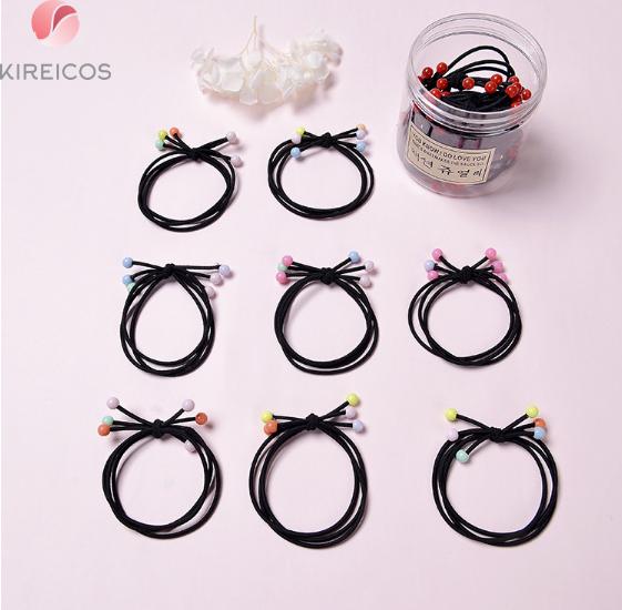 Set 20 Dây Cột Tóc Hàn Quốc Nơ Có Hạt - Màu Ngẫu Nhiên