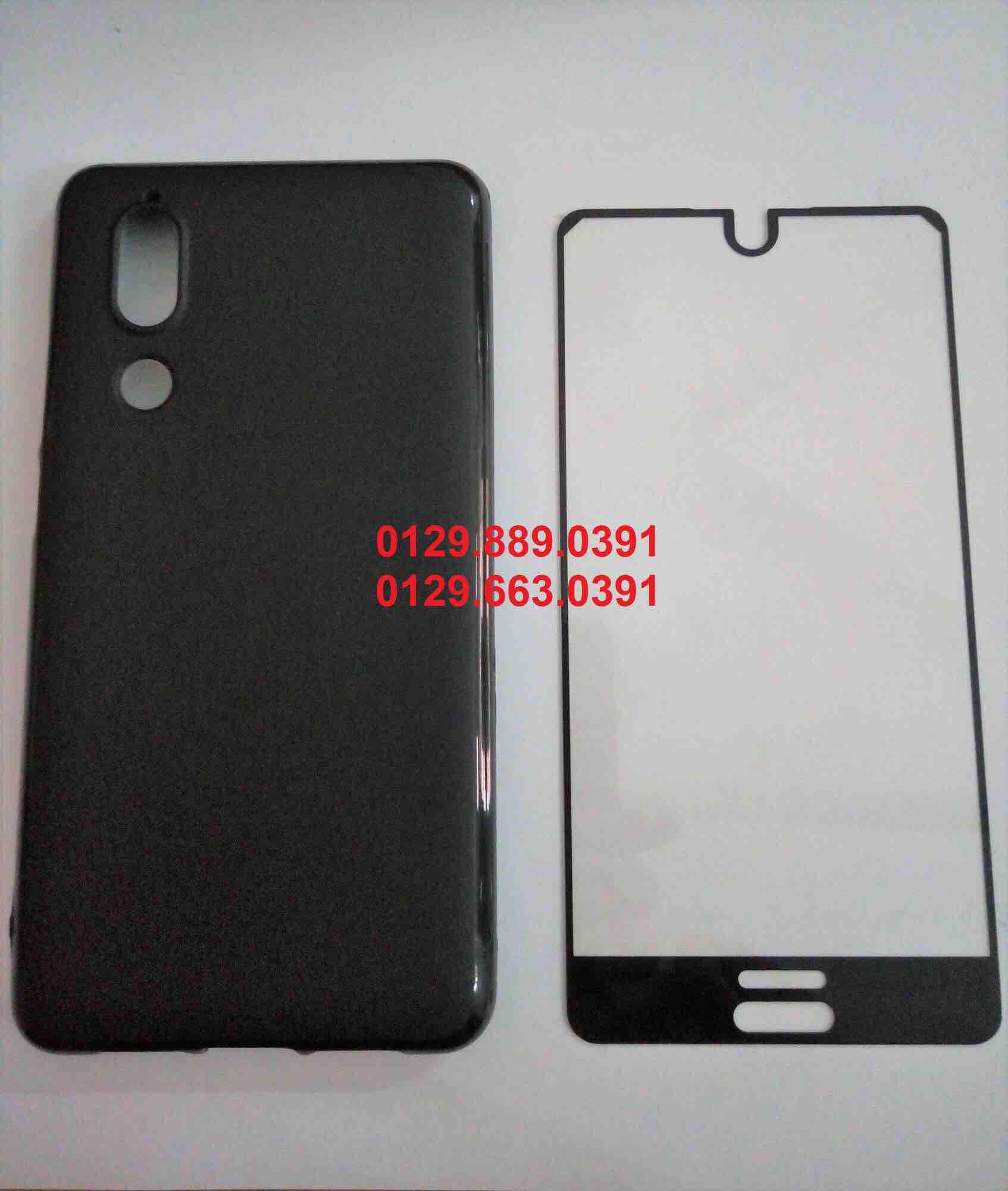 [HCM]SHARP Aquos S2 - Ốp lưng Đen + Dán Cường lực full màn hình + Cường lực Camera