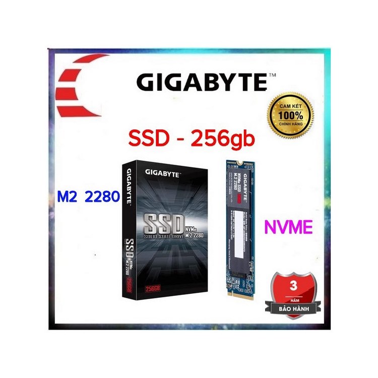 Ổ cứng gắn trong ssd m2 gigabyte 256g 2280 pcle - bảo hành 1 đổi 1