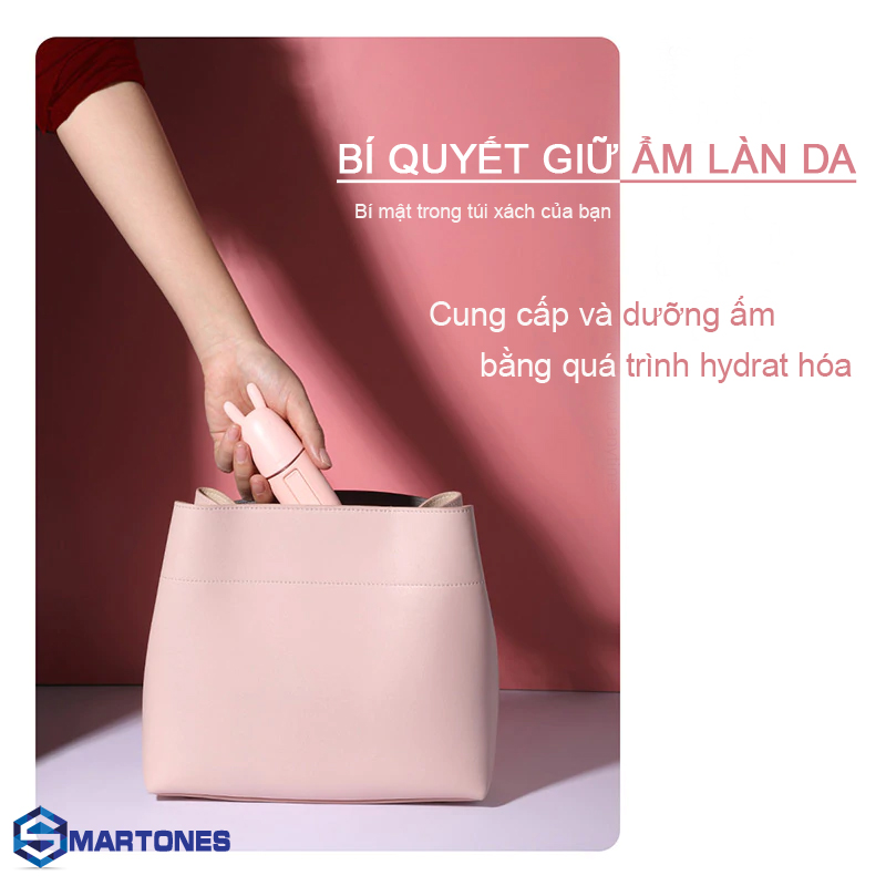 Máy phun sương cầm tay  Baseus giúp giữ độ ẩm cho da