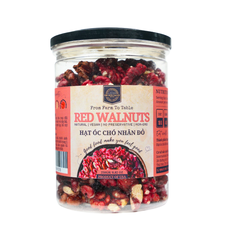 Hạt Óc Chó Nhân Đỏ-RED WALNUT KERNEL The Nuts Valley