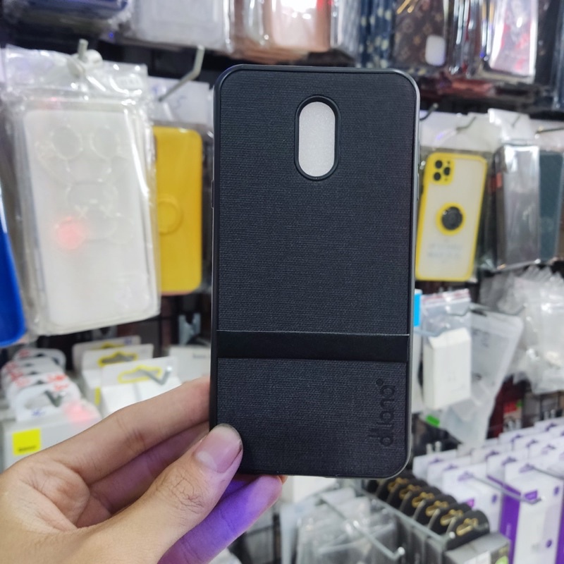 Ốp lưng Samsung J7plus dẻo đen lưng vải