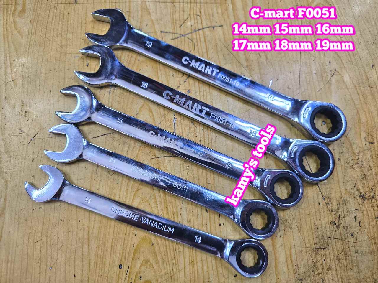 Cờ Lê Vòng Miệng Tự Động C-mart F0051 cỡ 8mm 9mm 10mm 11mm 12mm 13mm 14mm 15mm 16mm 17mm 18mm 19mm