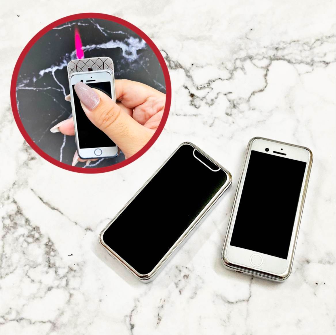 bật lửa khè trượt mini hình điện thoại mini - xài gas